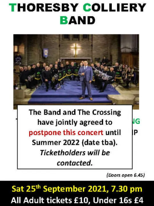 THORESBY BAND POSTPONED CONCERT (25 Sept 21)