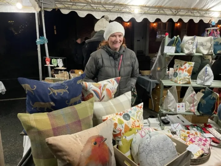 Lady Cuthbert from the White sewing Cottage Tarvin Christmas Market 2022