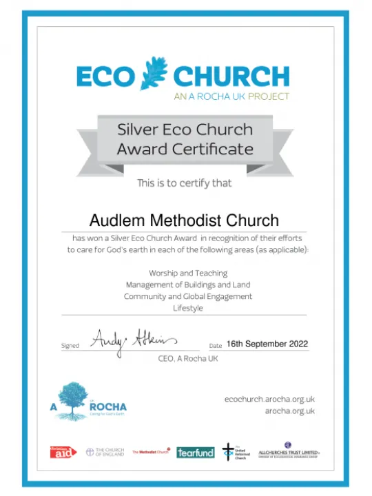 Eco Church Silver Certificate