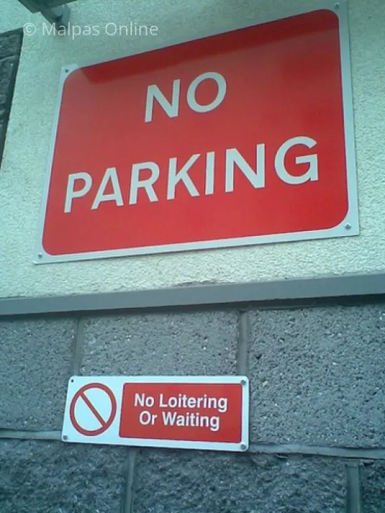 No waiting or parking