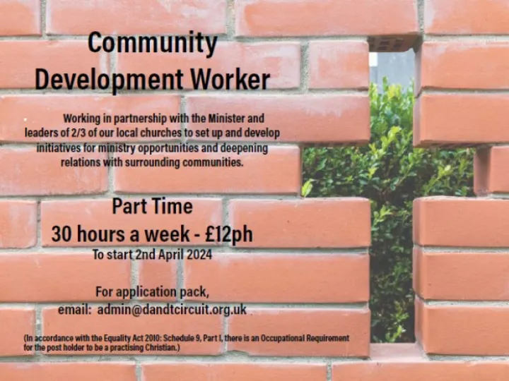 Job Advert Darlingotn and Teesdale Circuit Communi