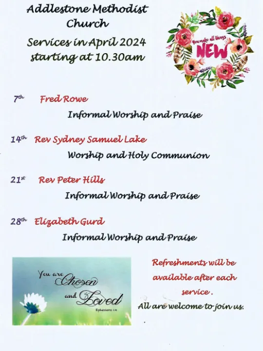 Sunday Services April 2024