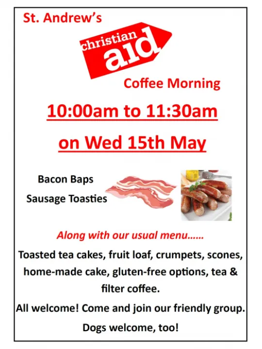 St Andrews Christian Aid Coffee Morning &ndash; May 2024
