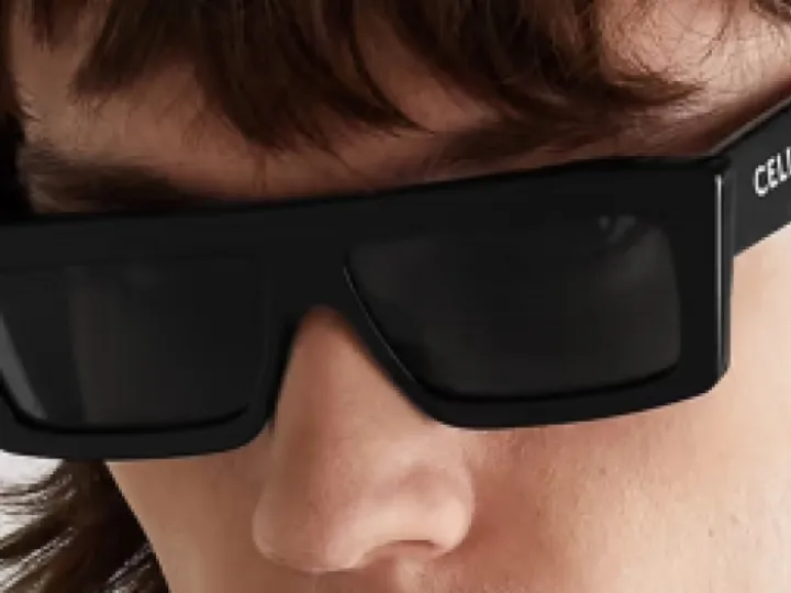 Woman in square Celine sunglasses
