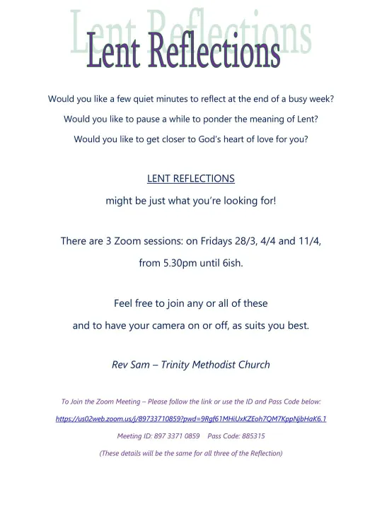 Trinity Lent Reflections 2025