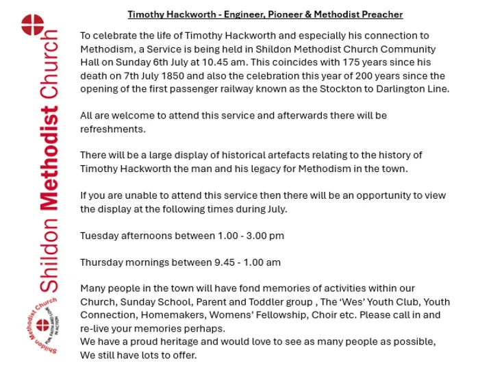 Timothy Hackworth Event At Shildon 10