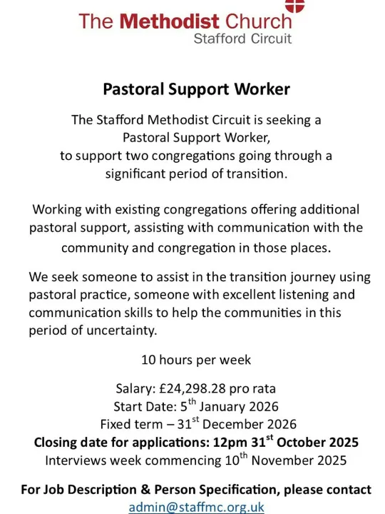 Pastoral Support role