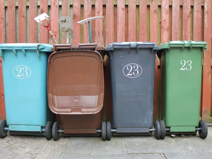 Wheelie bin, garbage, rubbish, waste, dustbin