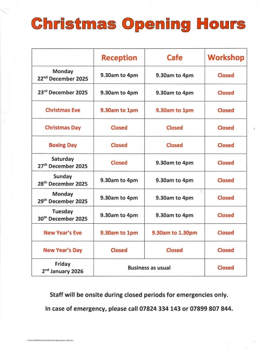 Christmas Hours 2025
