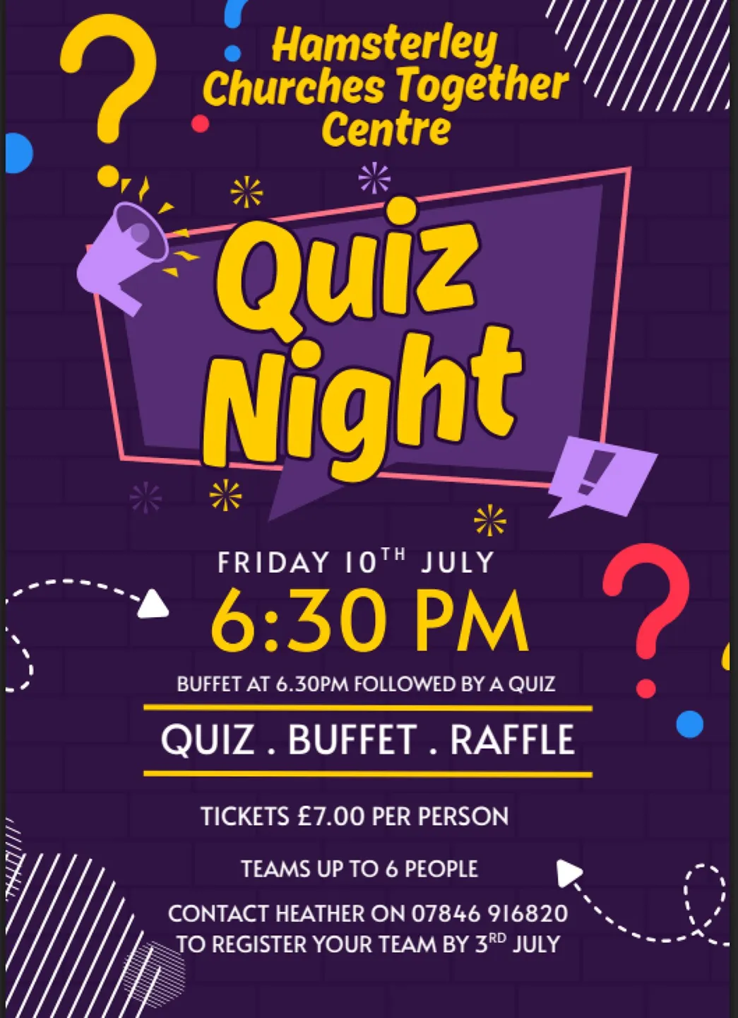 Hamsterley Quiz 10.07.2026
