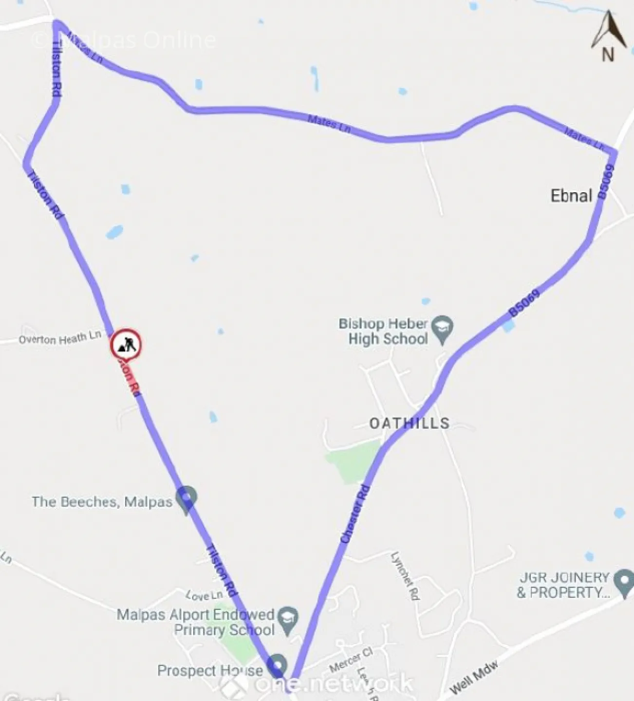 Tilston Road April 2022
