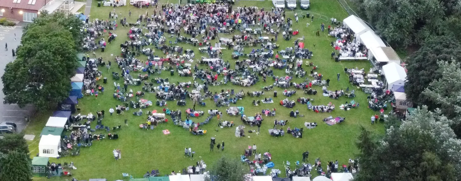 Audlem Party on the Park 2021 &ndash; aerial view (1)