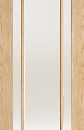 Oak Lincoln Glazed 3L Frosted Glass