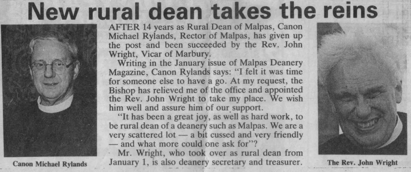 New Rural Dean