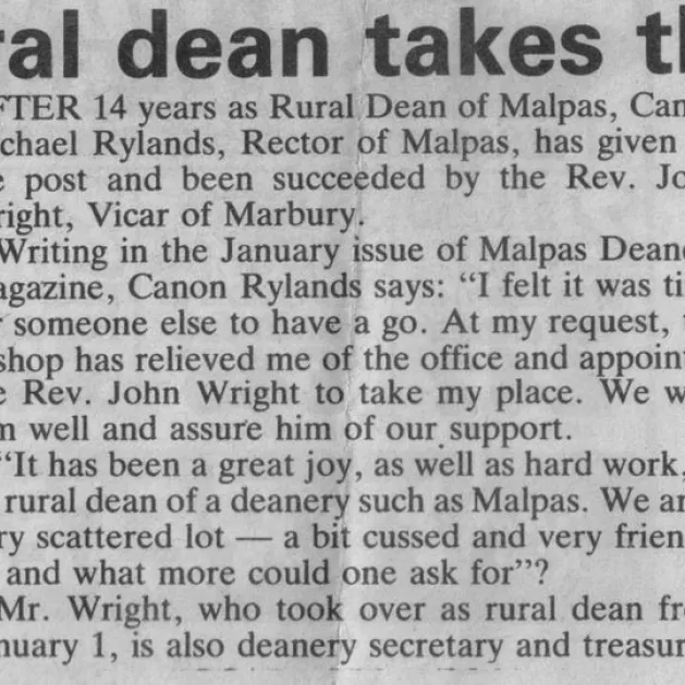 New Rural Dean