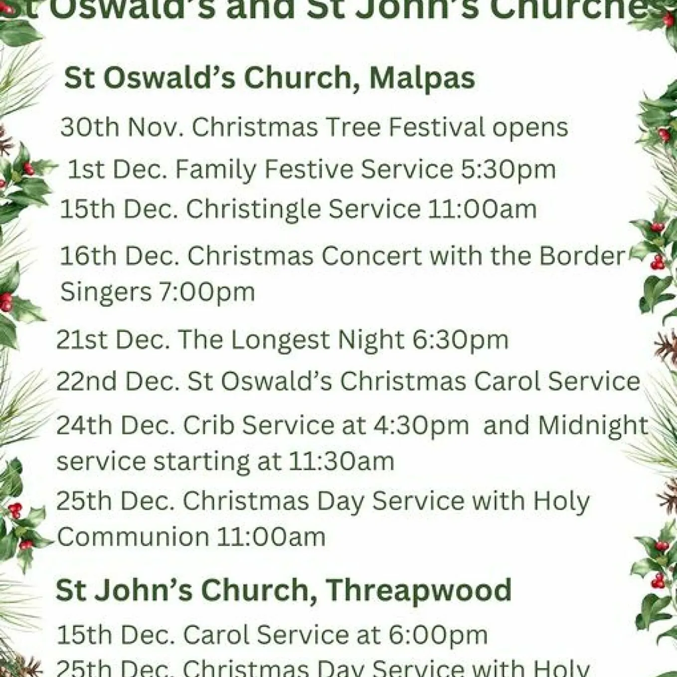 Church programme 2024