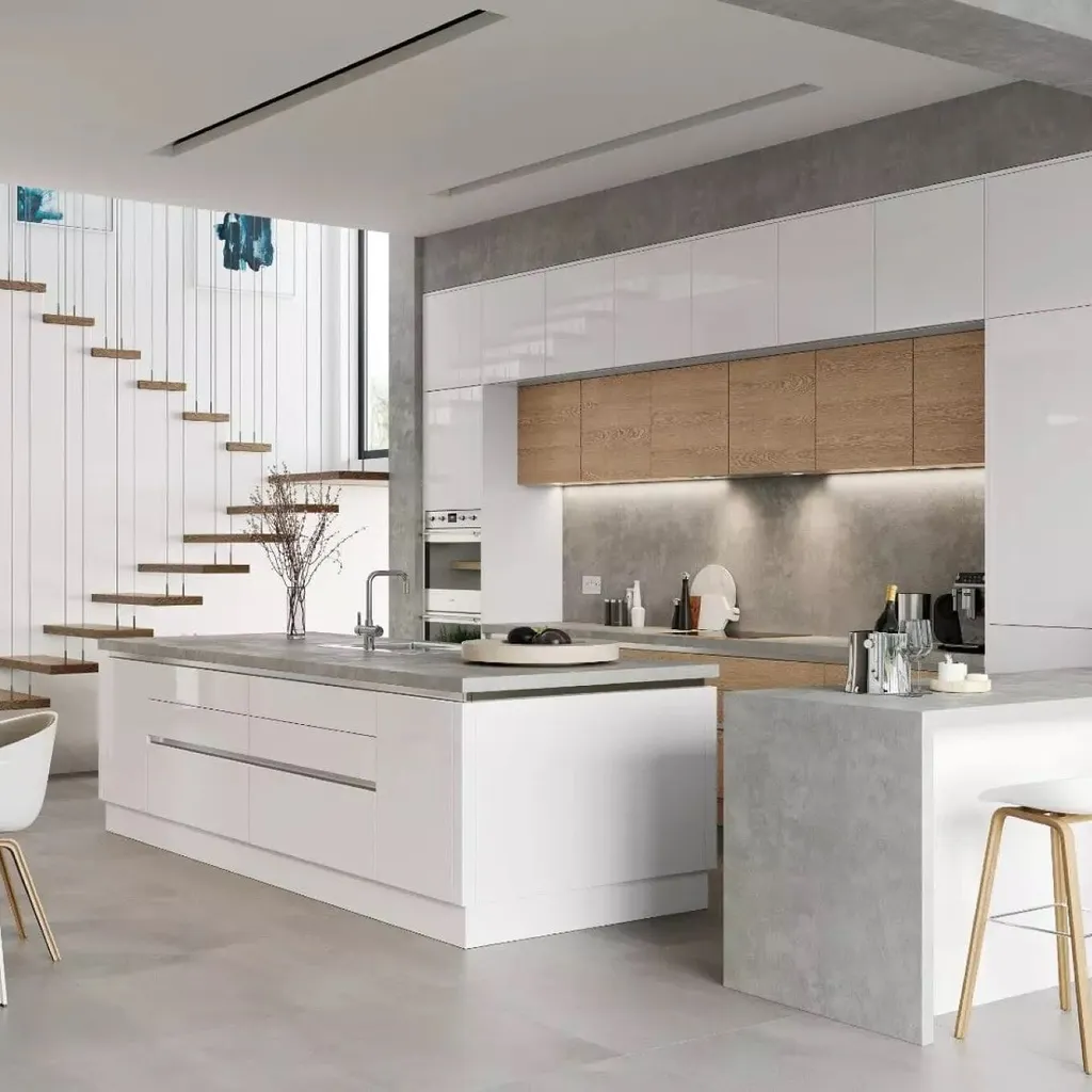 Alku White Gloss Open Plan Kit