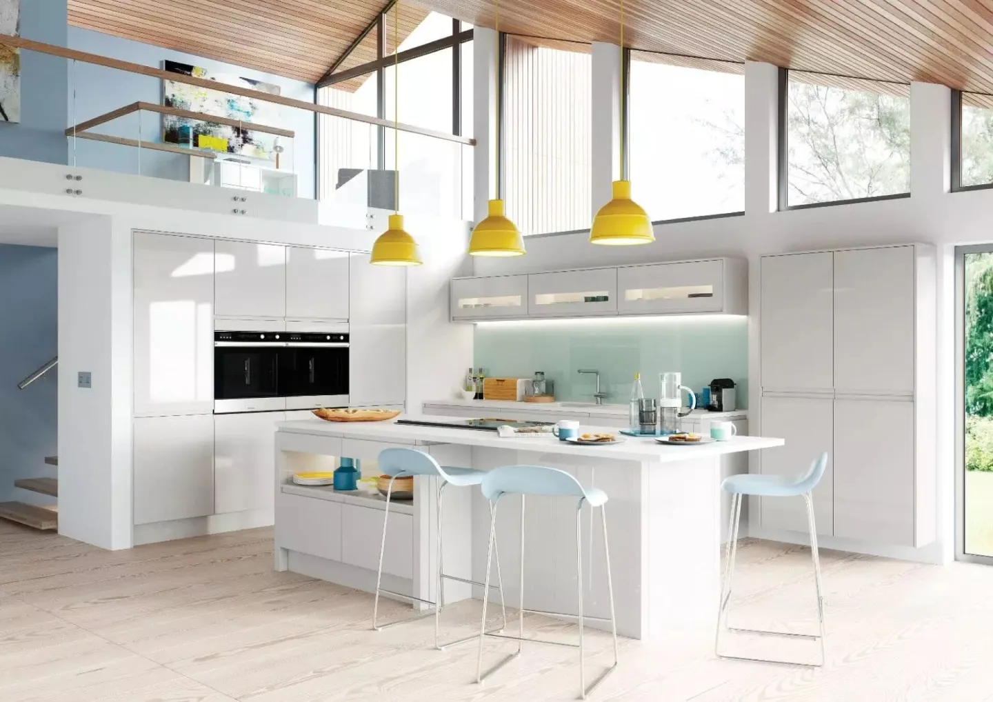 Alku Modern White Gloss L-Shap