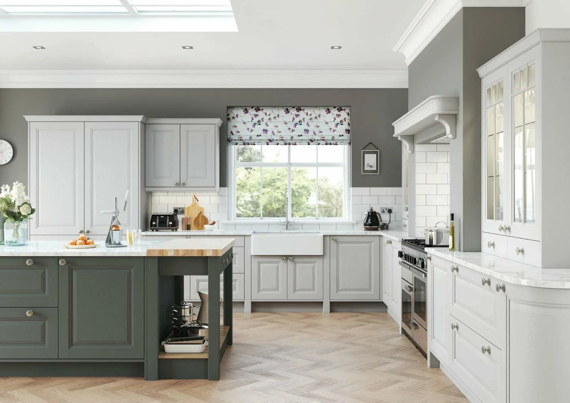 Alku White Grey Open Plan U-Sh