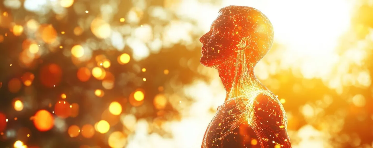Luminous Man Nature Background Energy Health