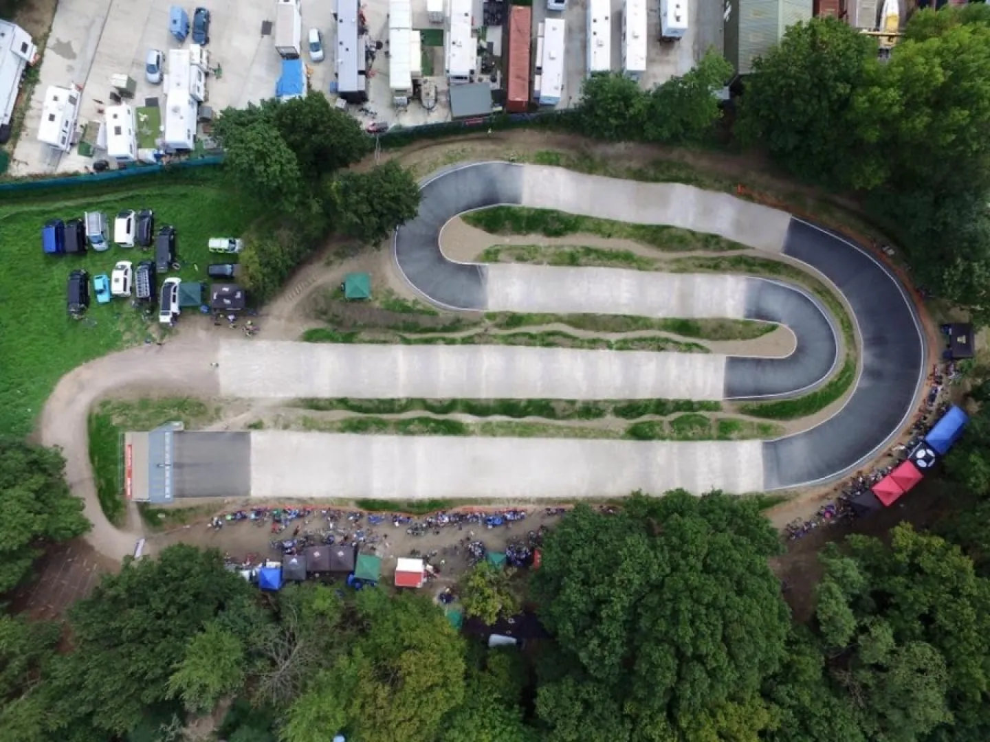 Runnymeade Rockets BMX track drone view