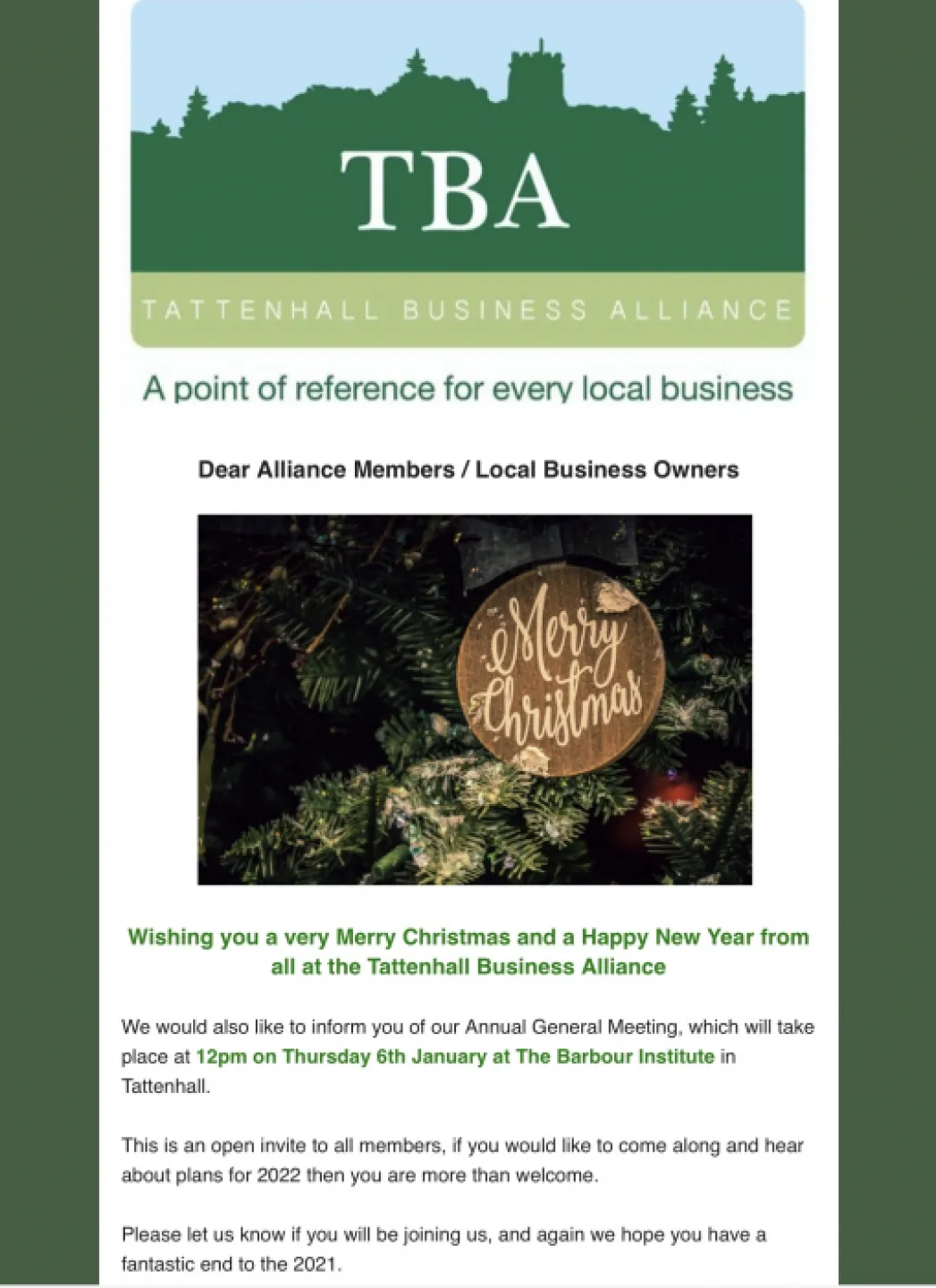 TBA agm