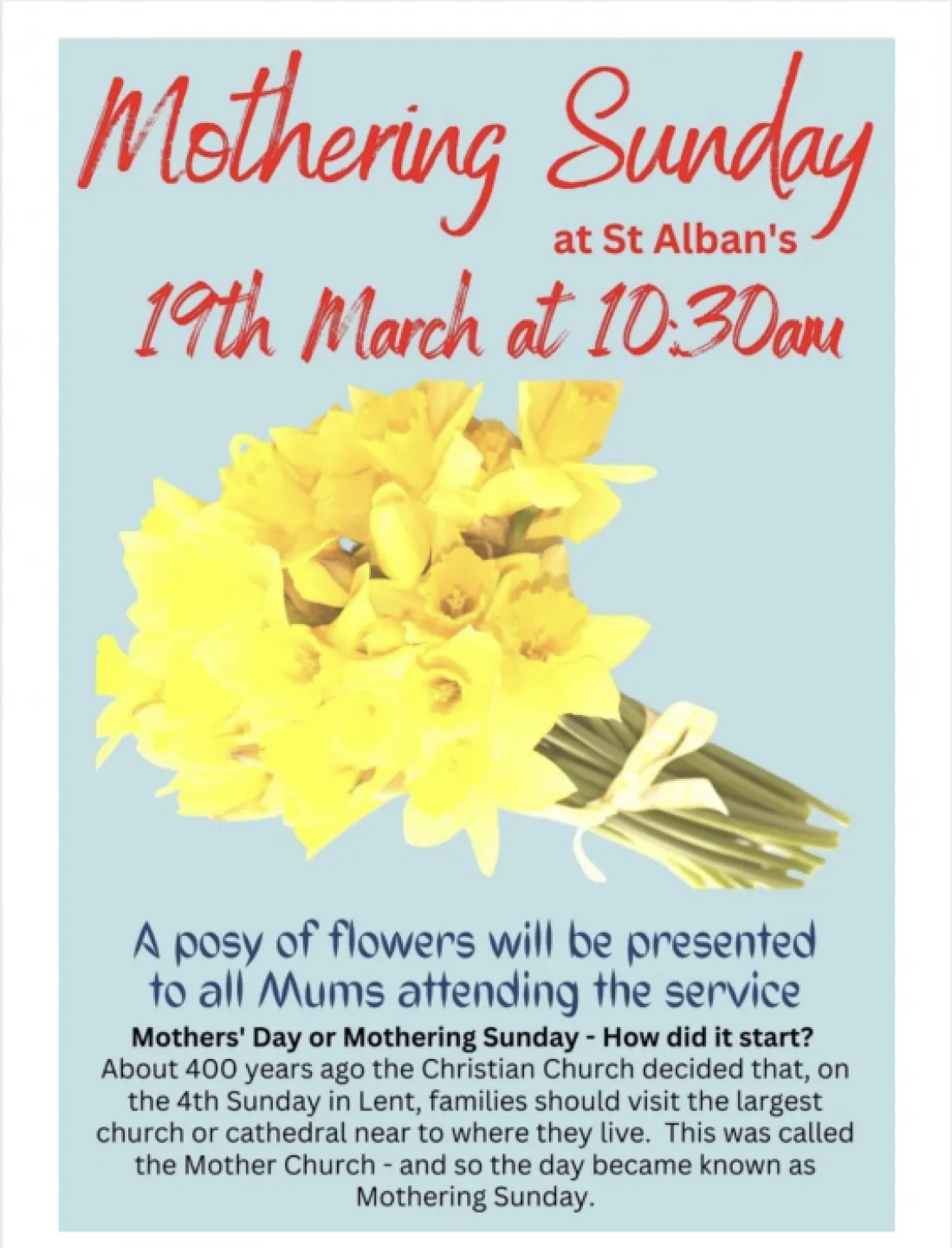 Mothering Sunday