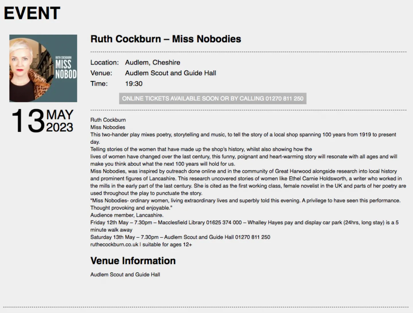 Cheshire Rural Arts At Audlem