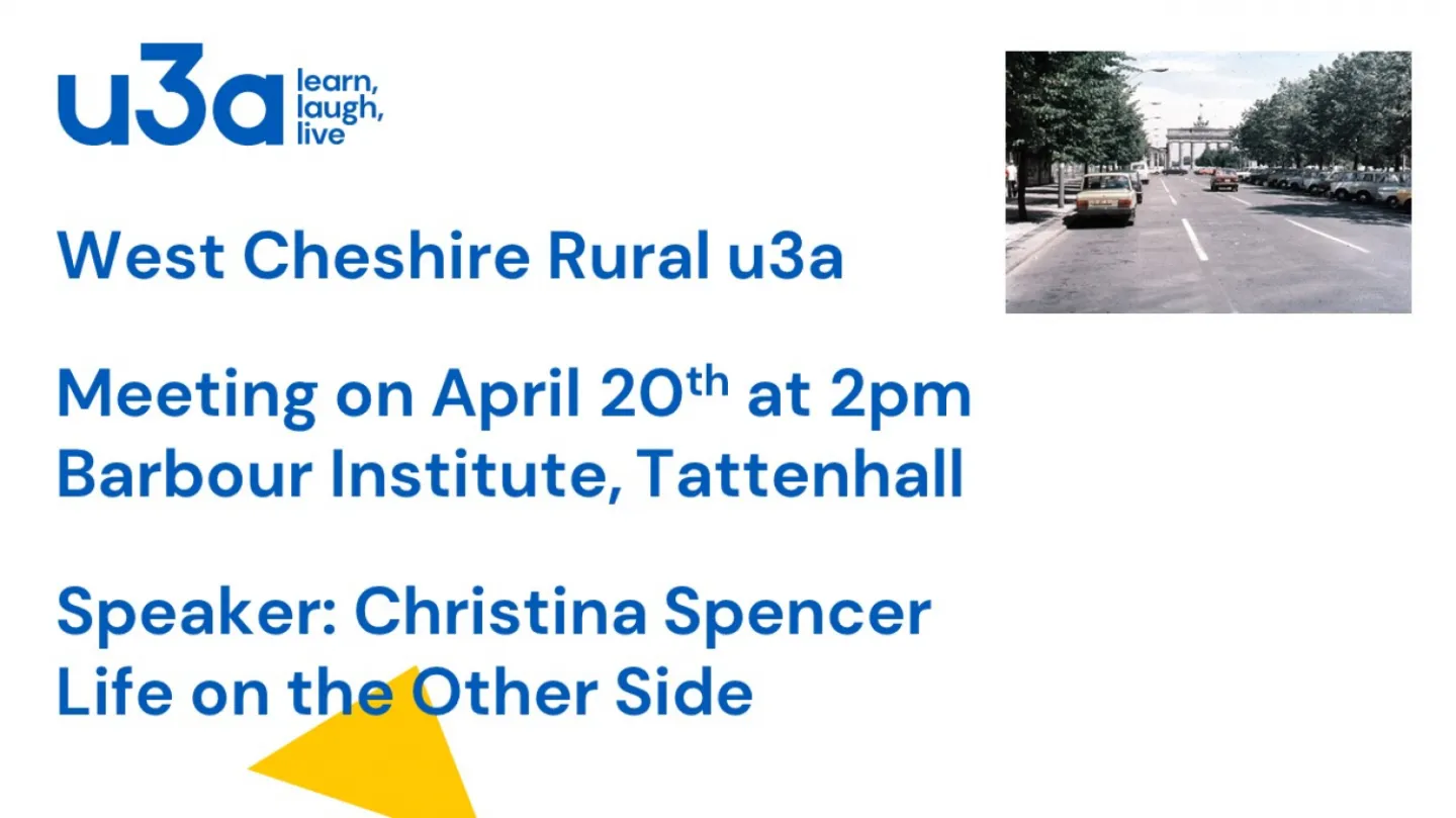 u3a April Online Poster