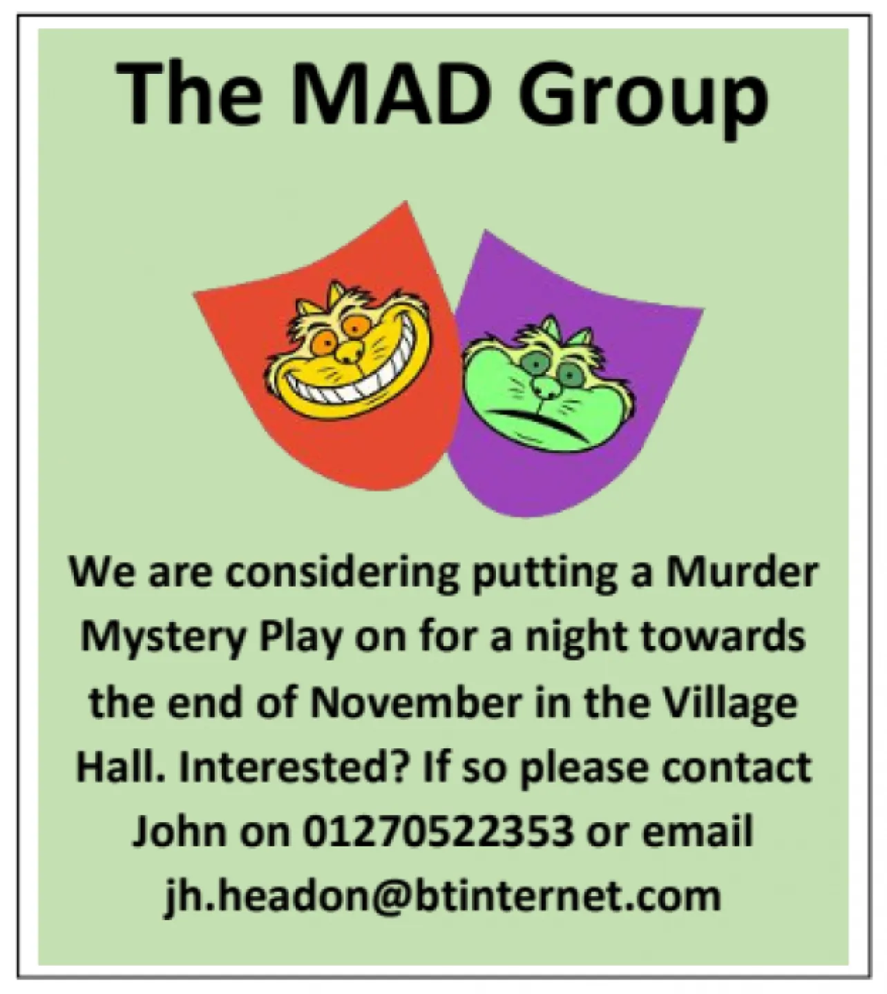 MAD Group advert for Nov 2023