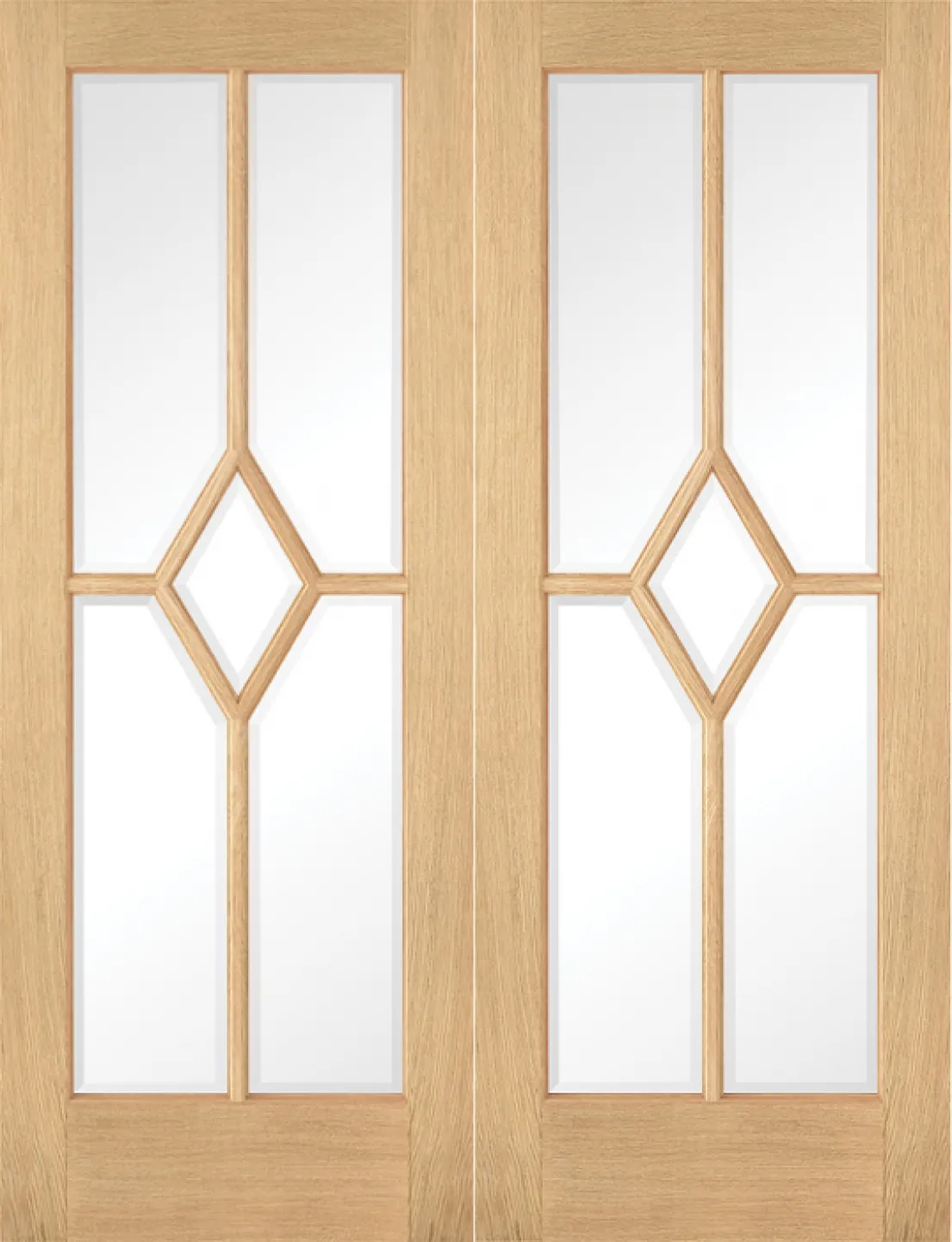 Oak Reims Glazed Pair 