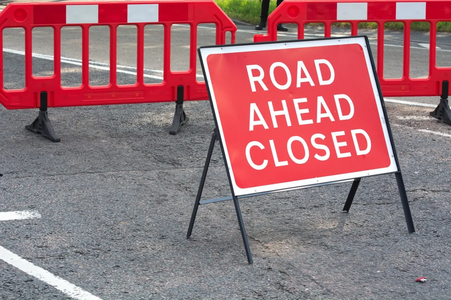 Road sign, red, warning