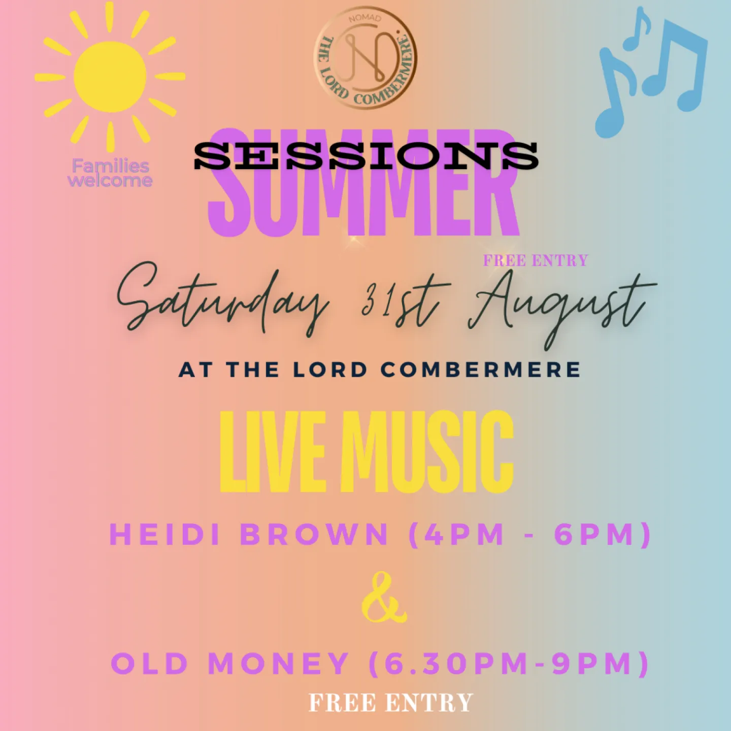 Live Music At The Combermere