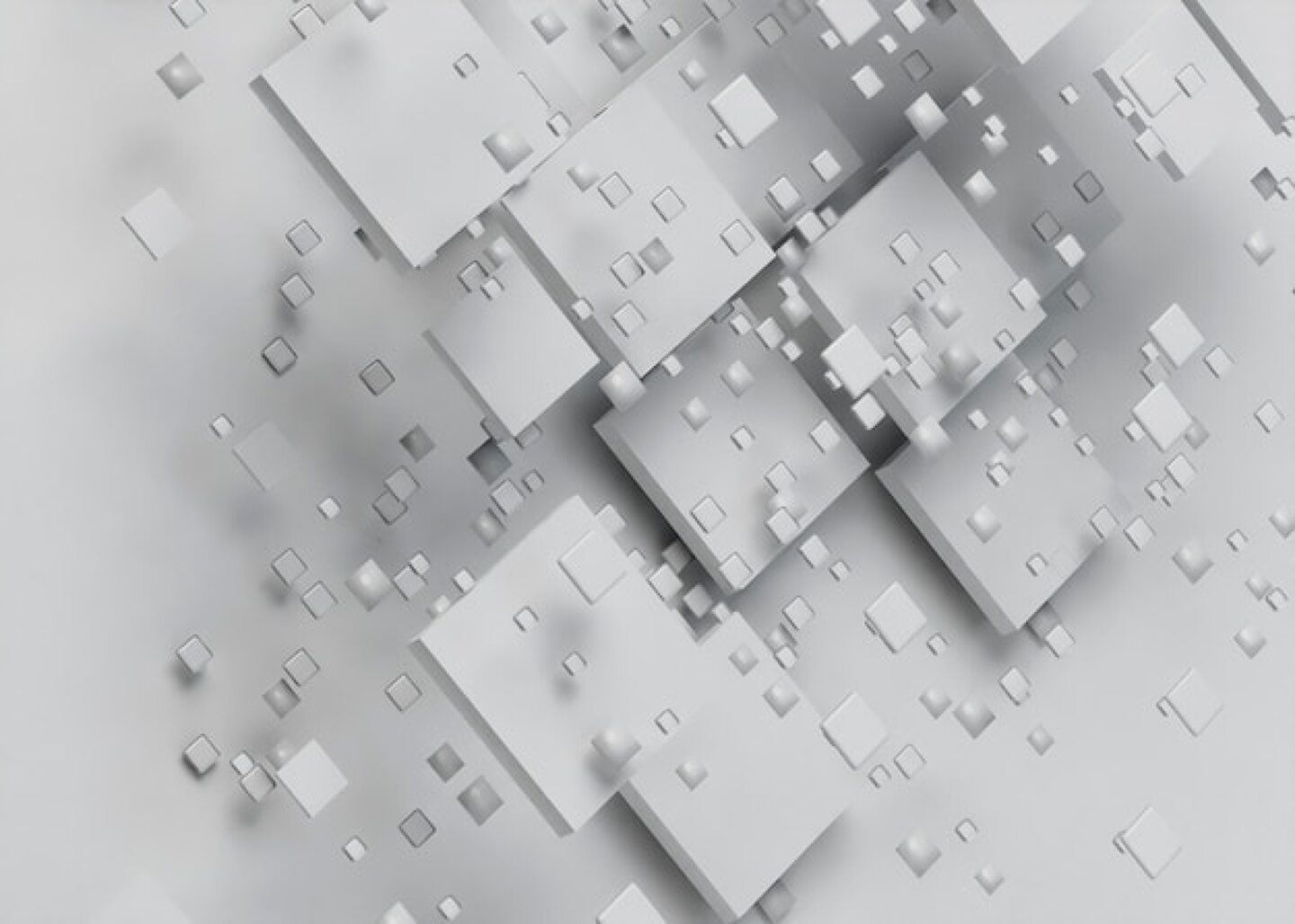 3d background with white cubes