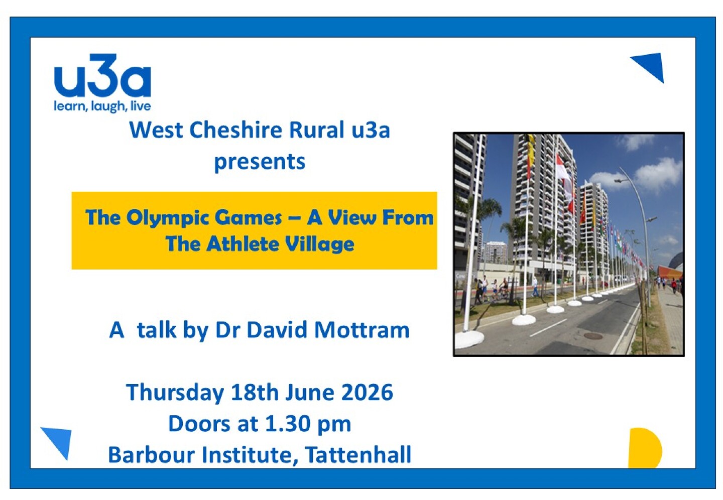 Olympic Village Advert June 26