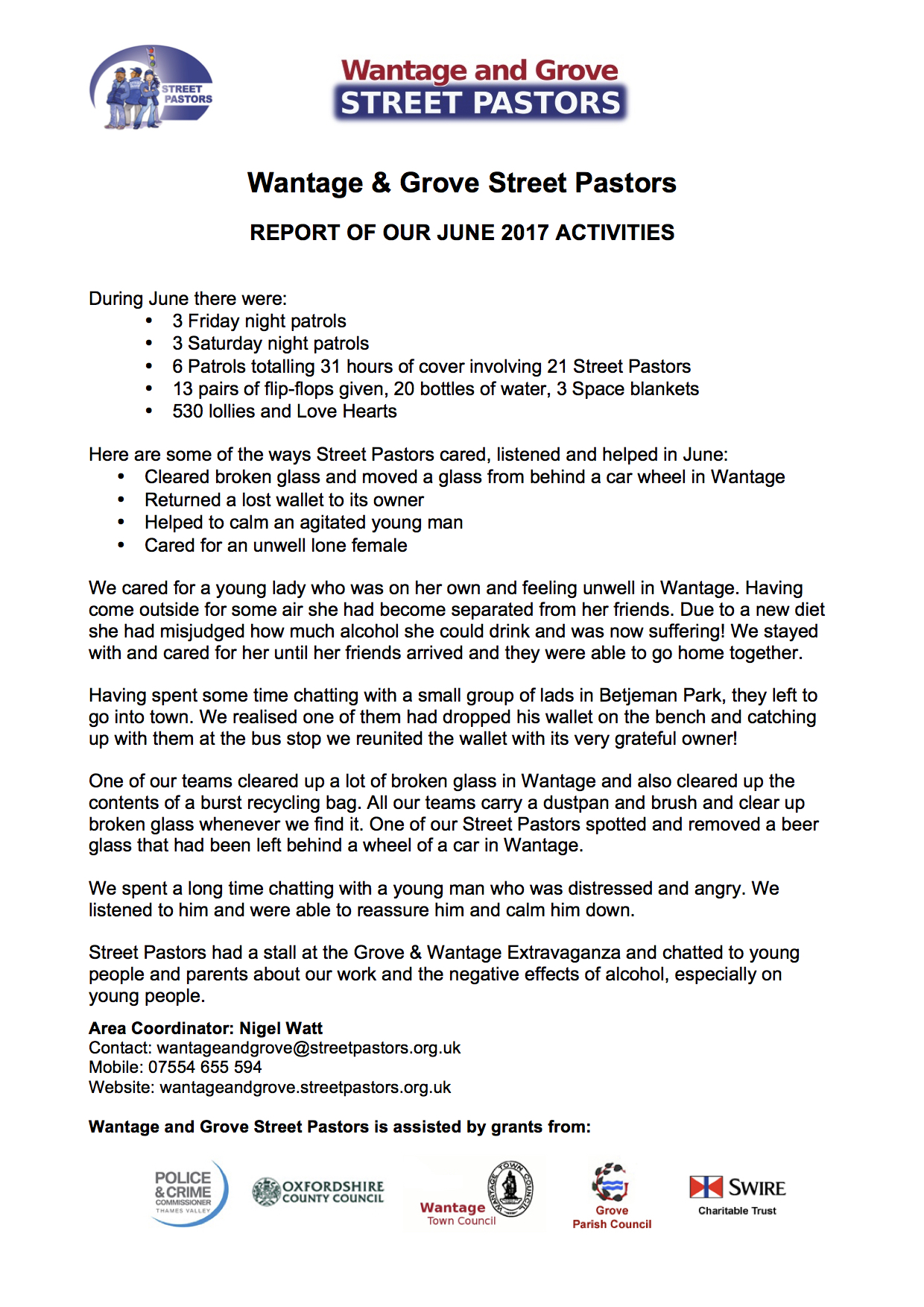 WGSP 06 2017 Report