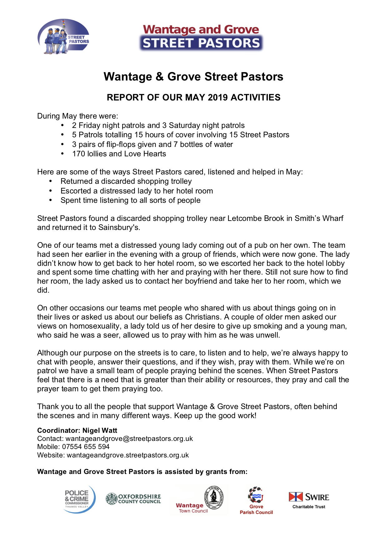 WGSP 05 2019 Report