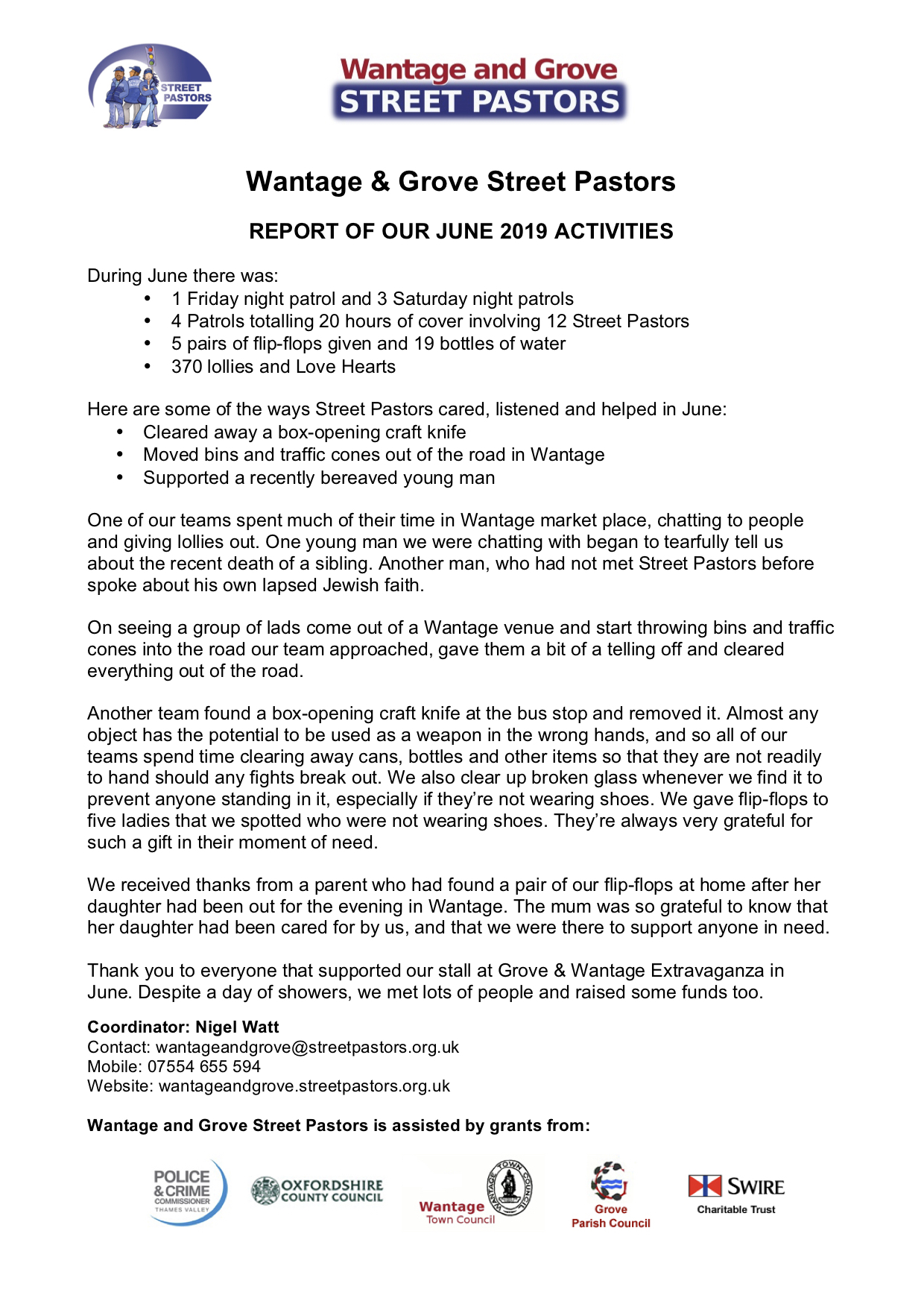 WGSP 06 2019 Report