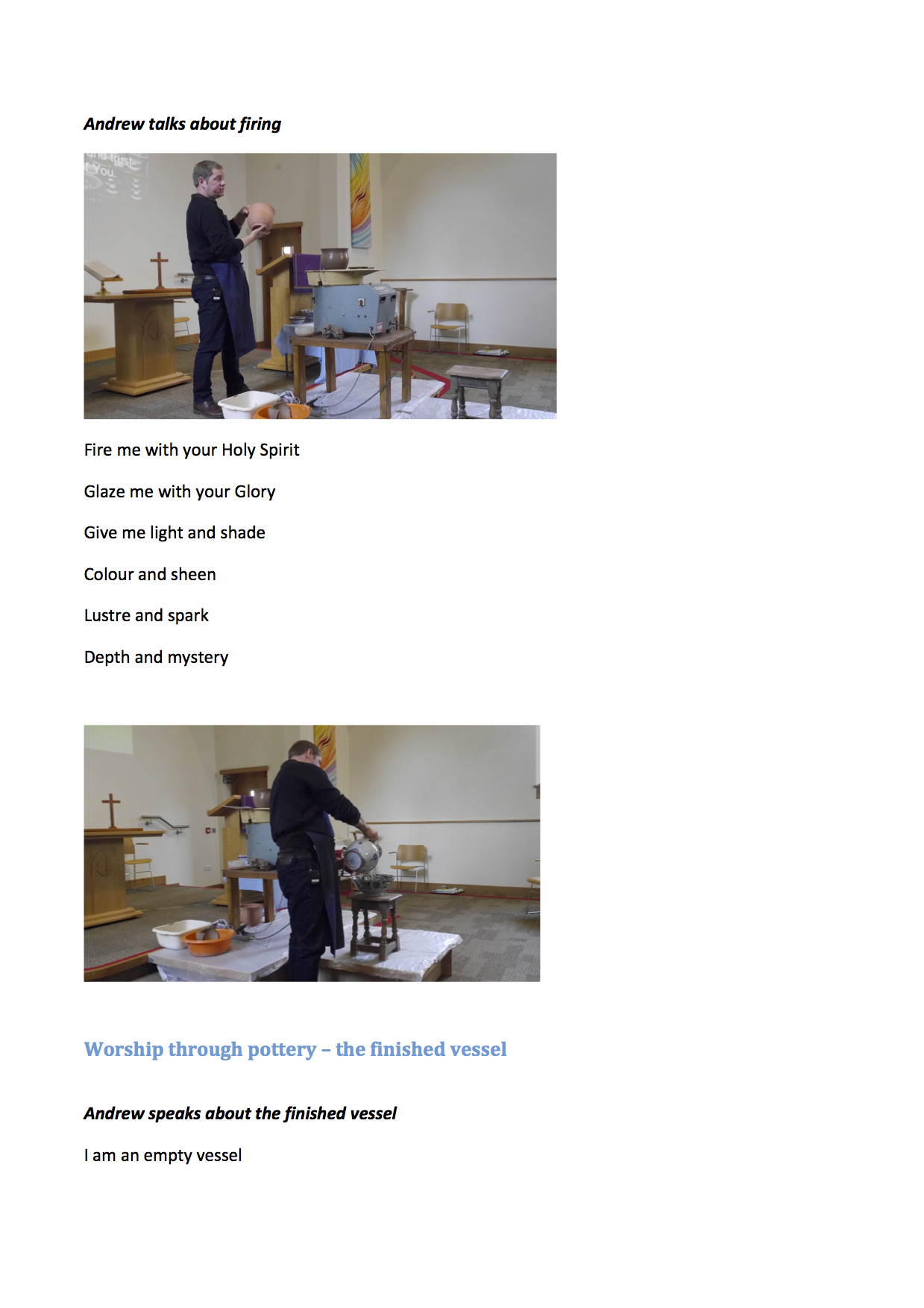 Worship through pottery 4 Poem and Photos