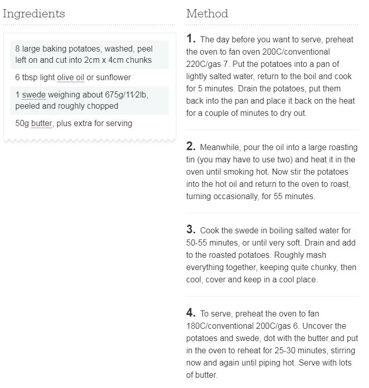 Burns Neeps and Tatties