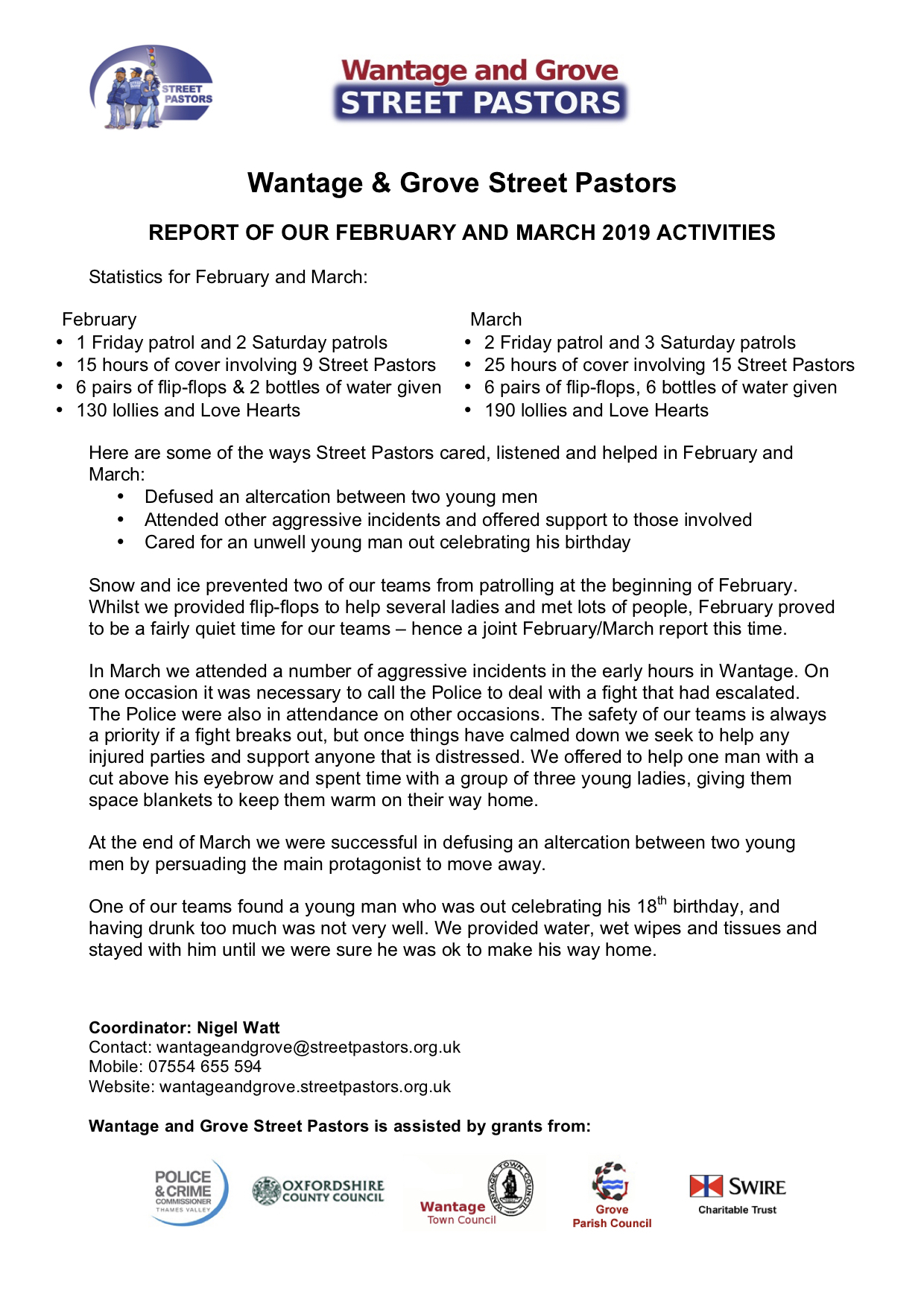 WGSP 02-03 2019 Report