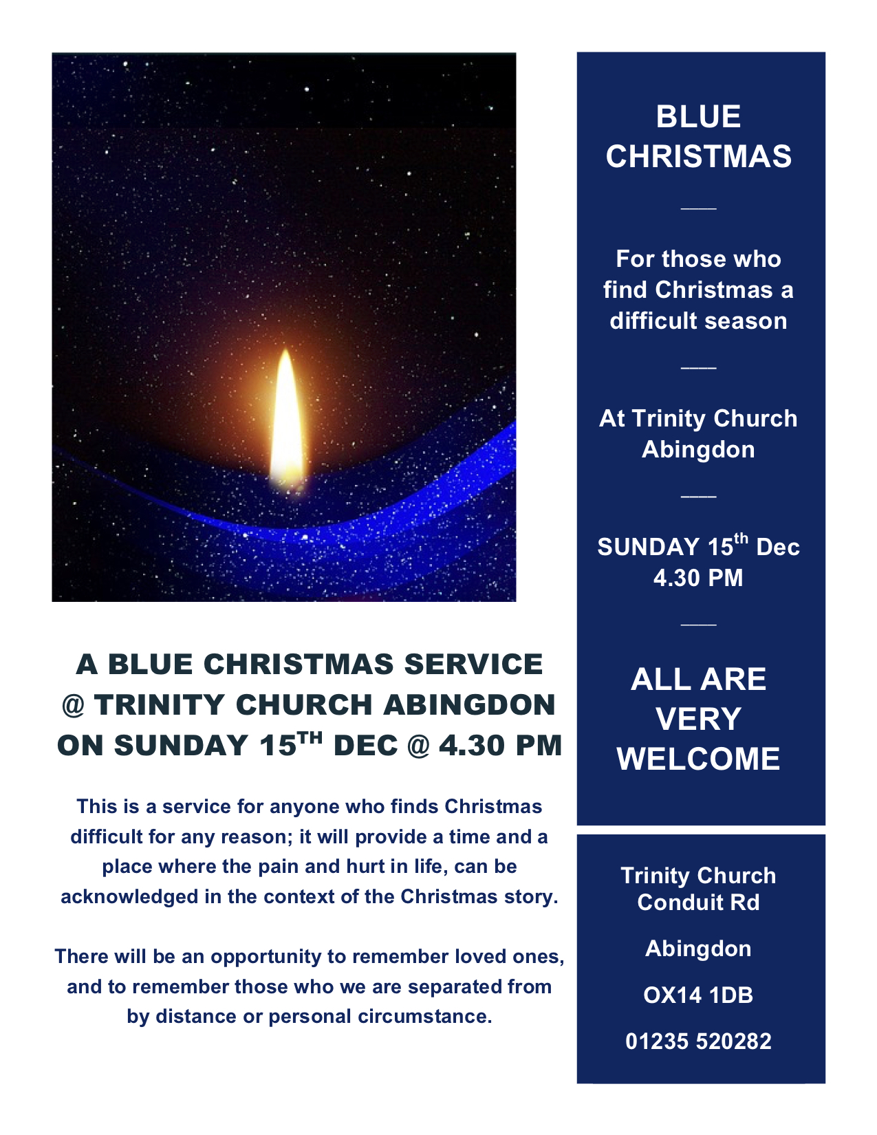 blue christmas poster