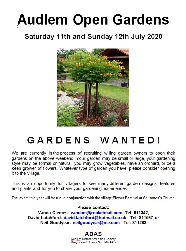 open gardens wanted