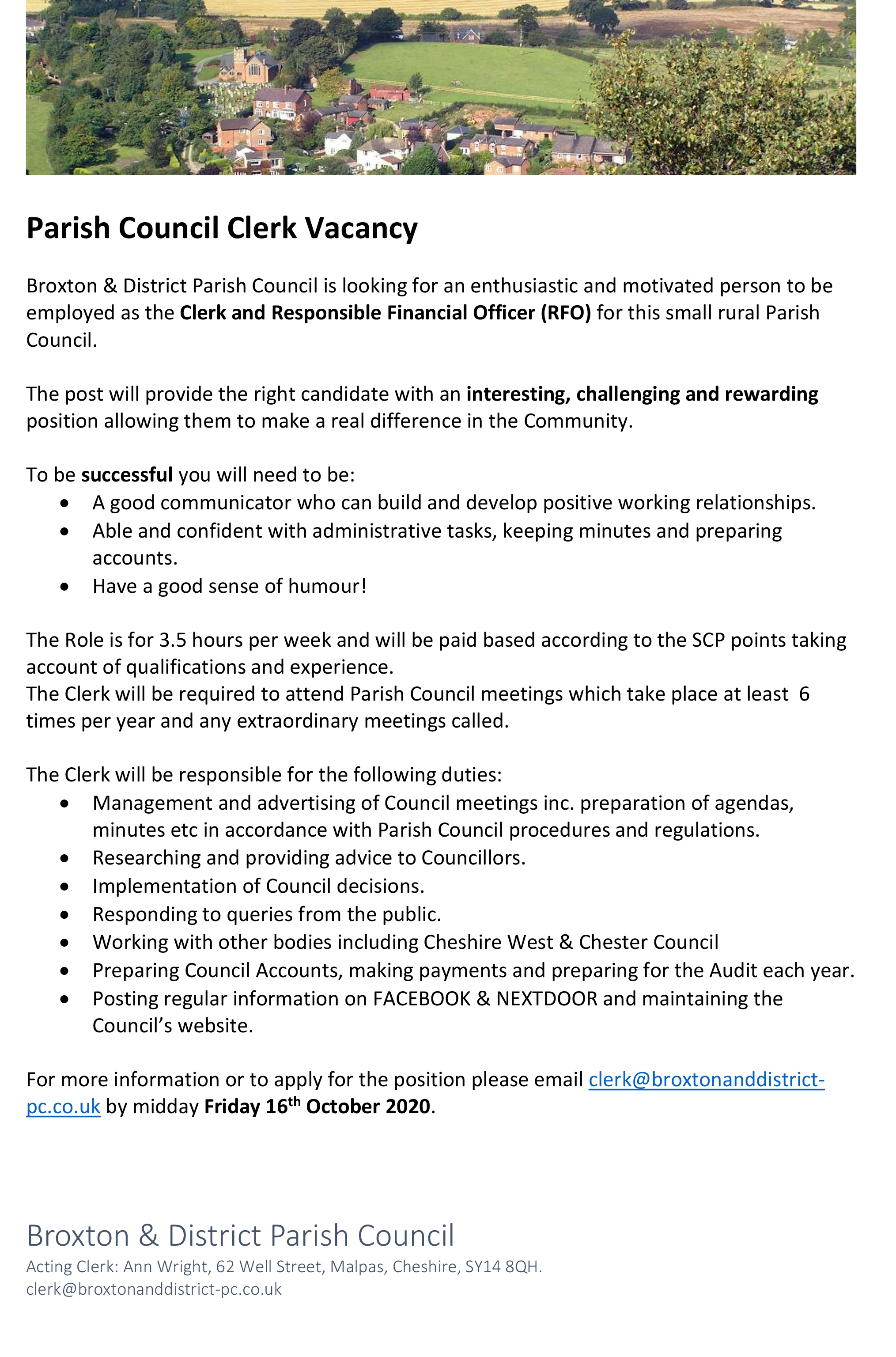 Vacancy Notice Sept 2020