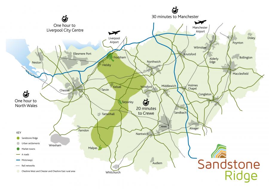 Map of the Sandstone Ridge