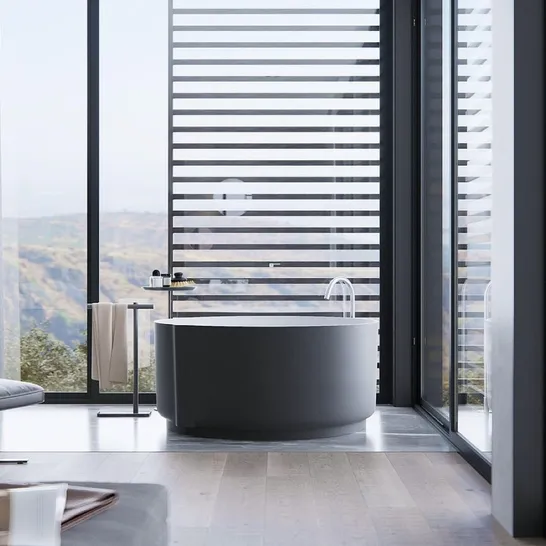 Bathroom, furniture, interior design, bathtub