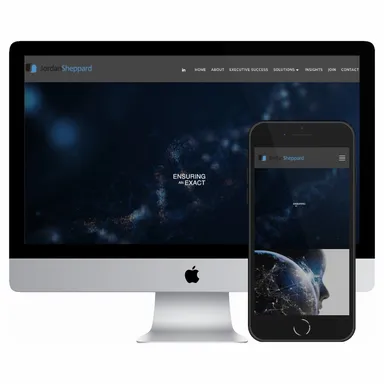 Desktop and mobile screenshots of the Jordan Sheppard website