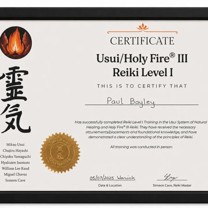 Usui Holy Fire Iii Reiki Level I