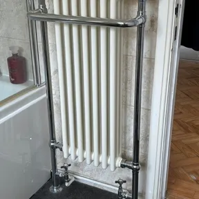 Victorian Style Chrome and White Towel Radiator &ndash; Items for sale