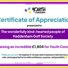 Golf Society Fundraising Cert